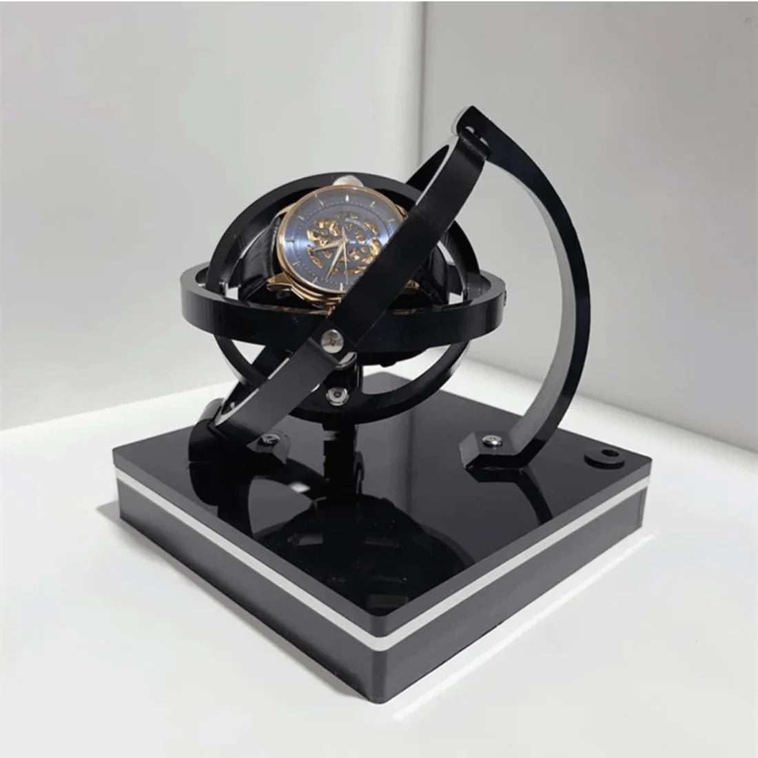 Automatic Watch Winder Wooden Case Quiet Motor Multiple Rotation Modes