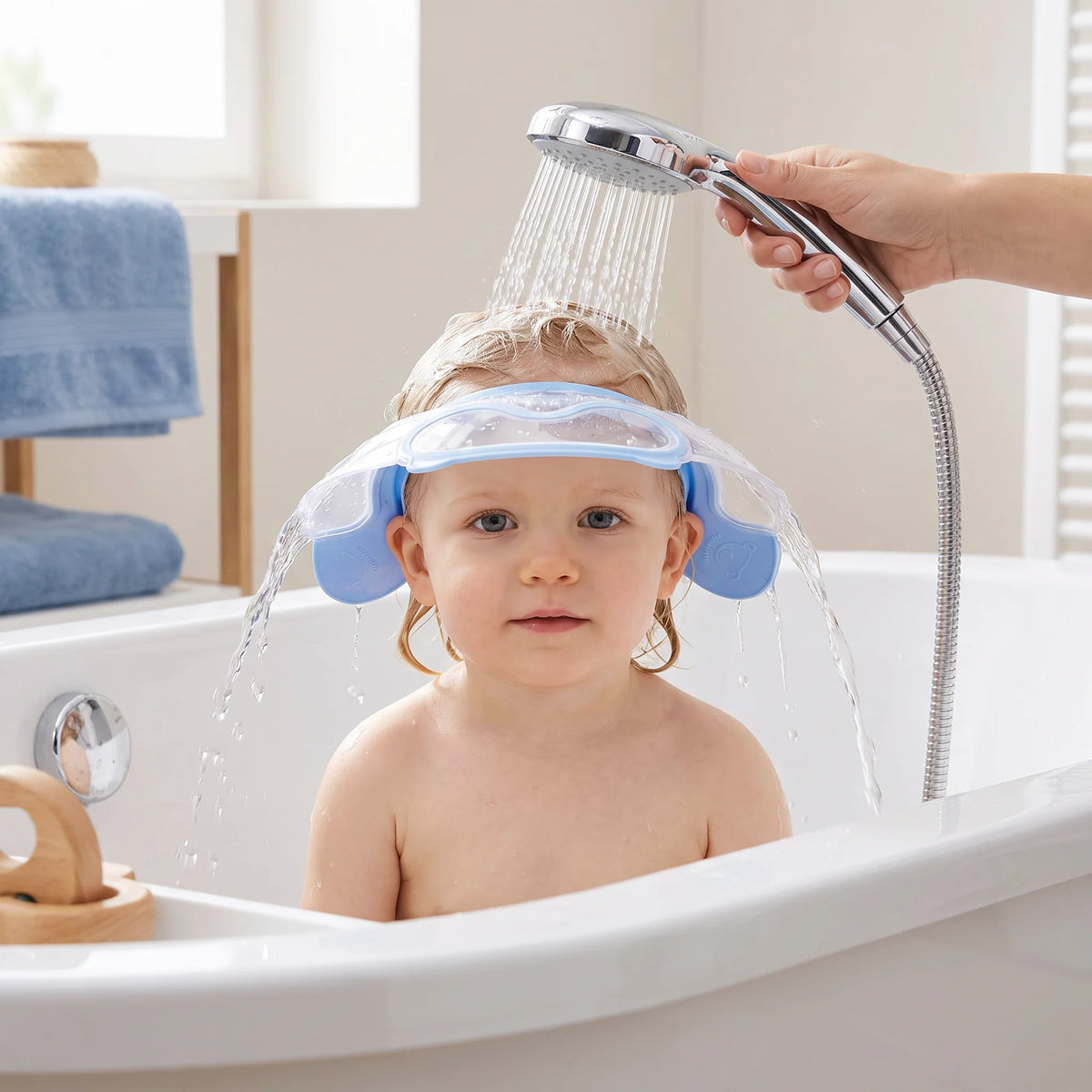 Baby Bath Visor Adjustable 360° Eye & Ear Protection