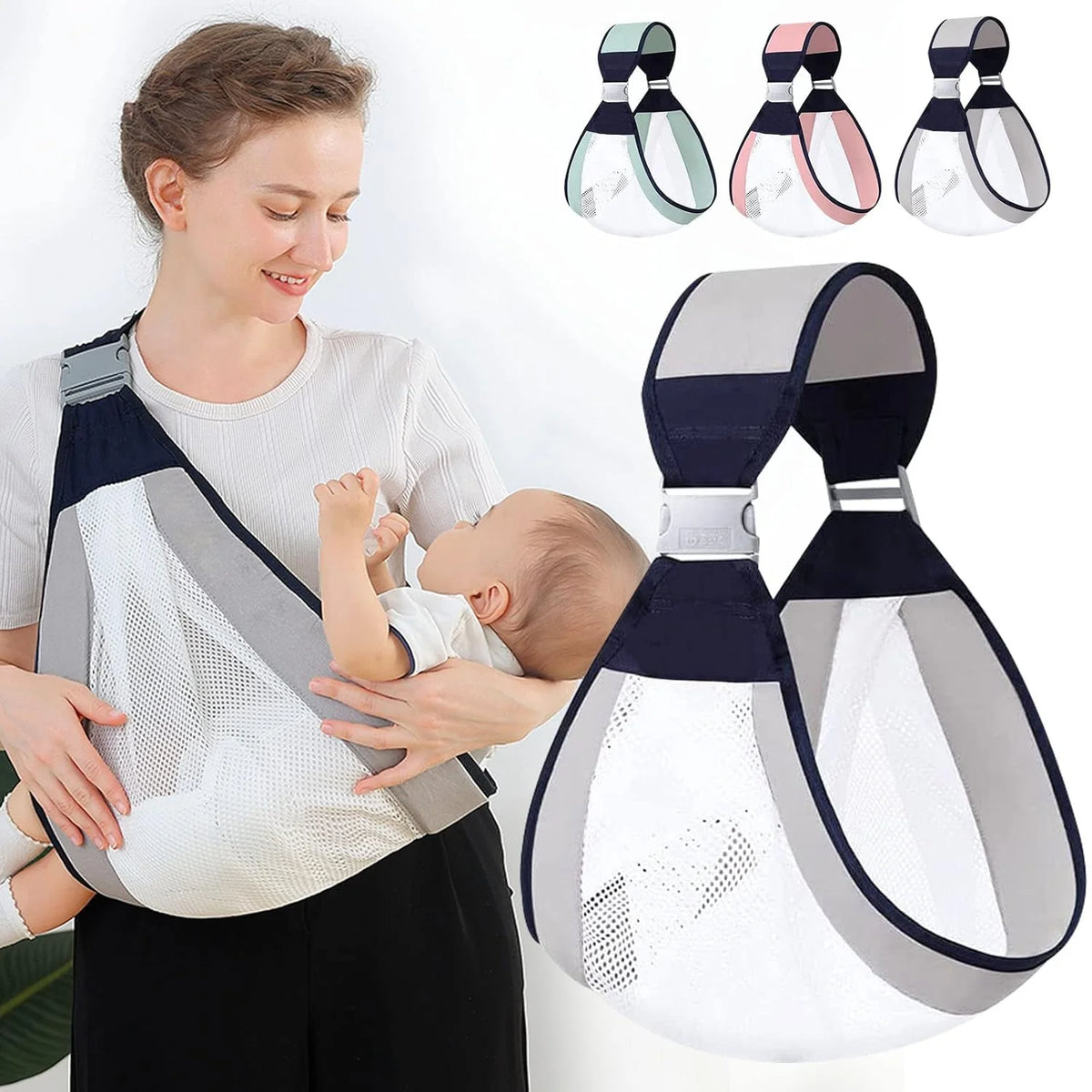 Baby Carrier Wrap Adjustable Fit & Breathable Mesh