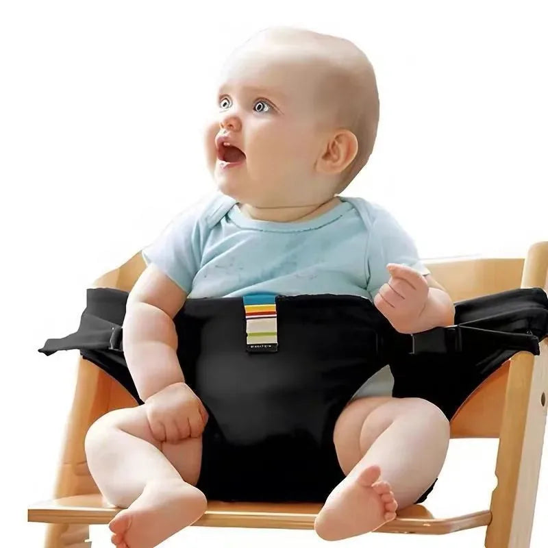 Baby Chair Safety Harness Adjustable Straps Compact Foldable Design