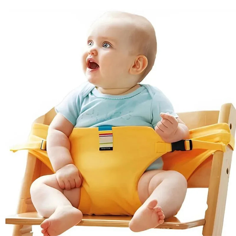 Baby Chair Safety Harness Adjustable Straps Compact Foldable Design