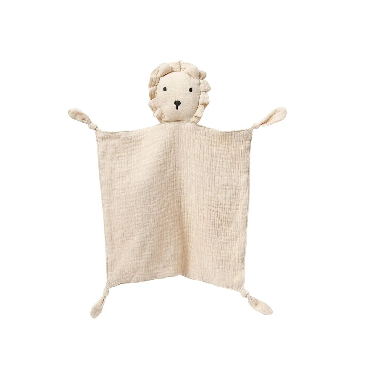 Baby Comfort Blanket Animal Head Soft Breathable Muslin Washable