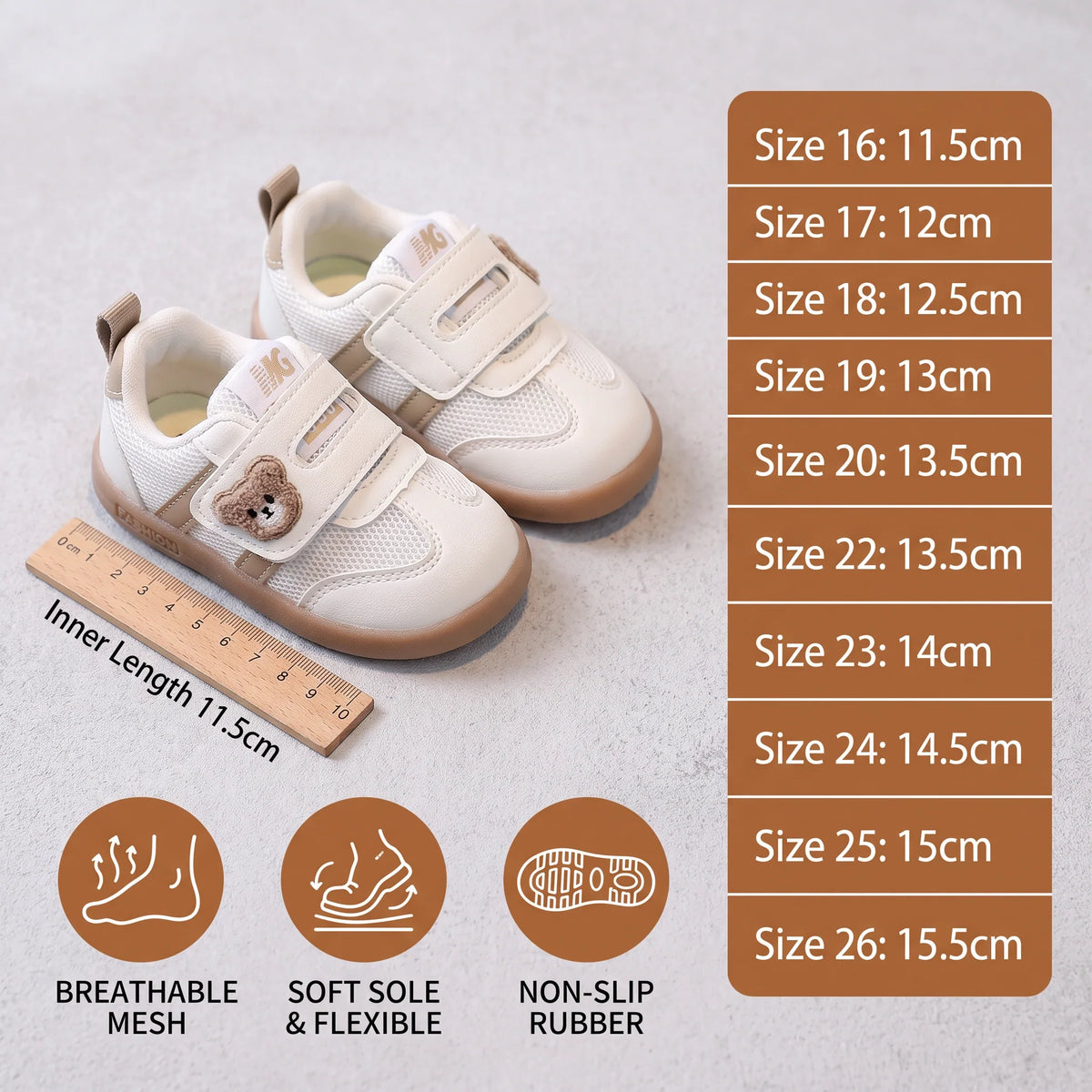 Baby First Walker Shoes Flexible Sole Non-Slip Breathable Upper