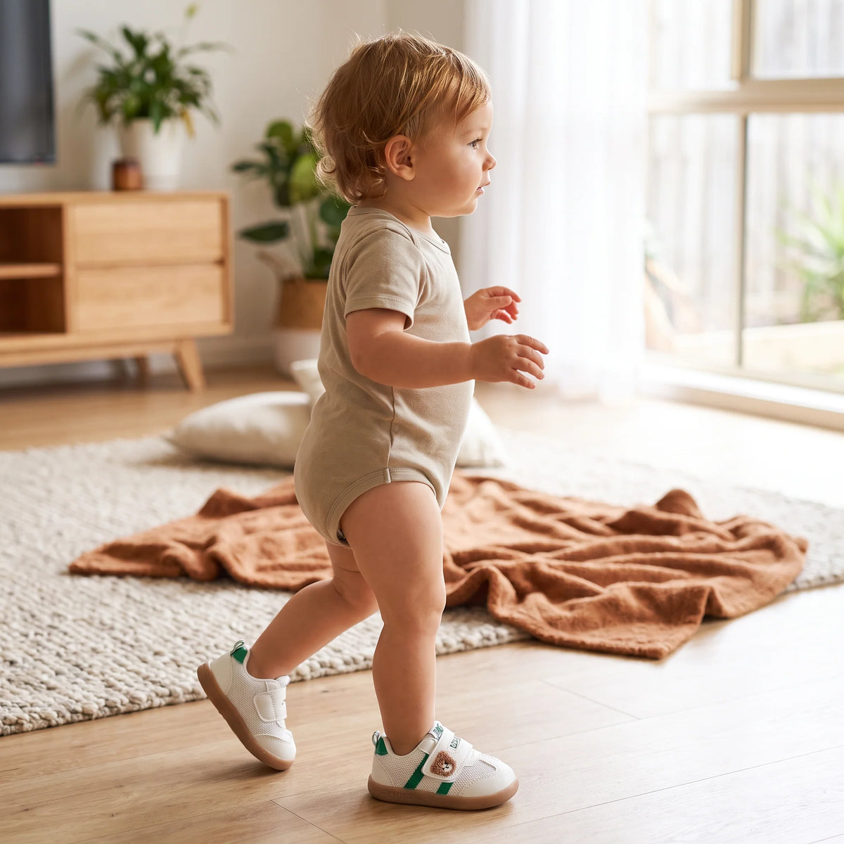 Baby First Walker Shoes Flexible Sole Non-Slip Breathable Upper