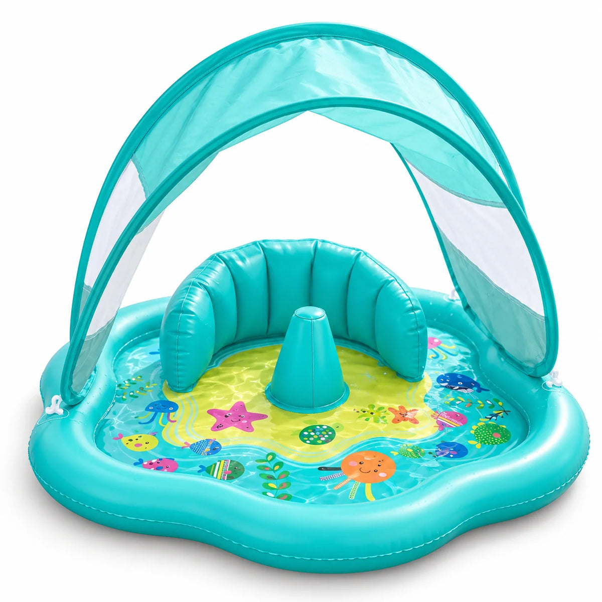Baby Inflatable Water Mat With UPF 50 Sunshade