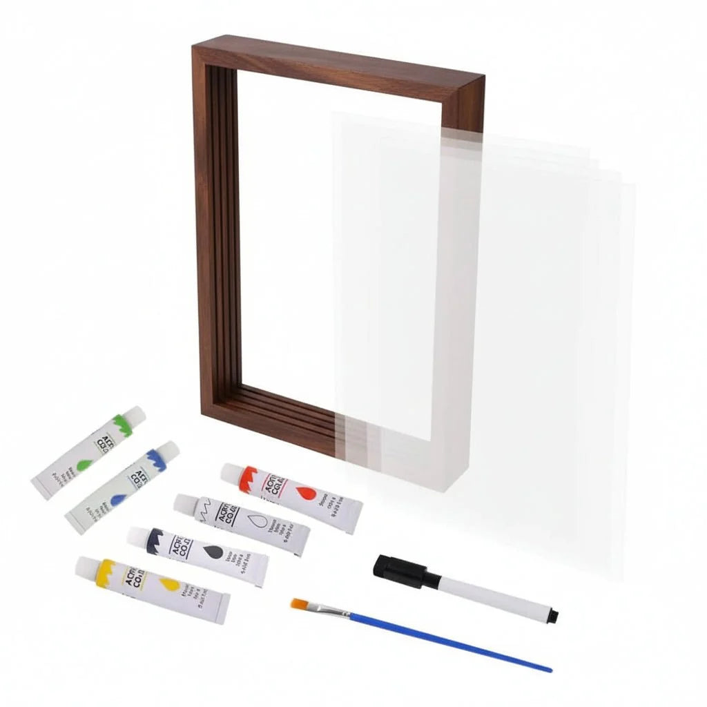 Baby Keepsake Frame Wooden Handprint & Footprint Clay Kit