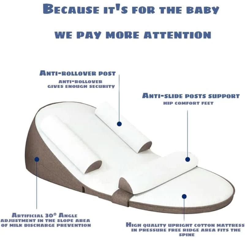 Baby Side-Sleeping Pillow Inclined Support Removable Washable Cover