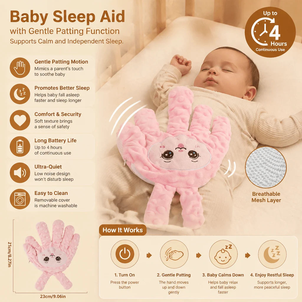 Baby Sleep Aid Rhythmic Patting Battery-Powered Quiet Operation