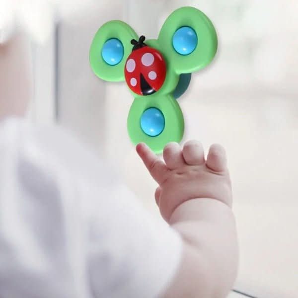 Baby Spinner Toy BPA-Free Push-Activated Set of 3