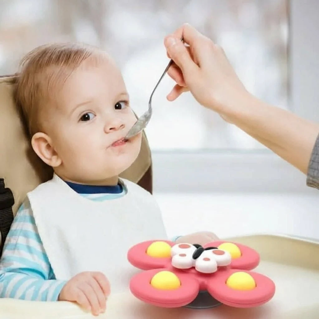 Baby Spinner Toy BPA-Free Push-Activated Set of 3