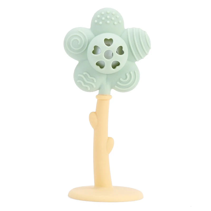 Baby Teether & Rattle Textured Suction Cup Base