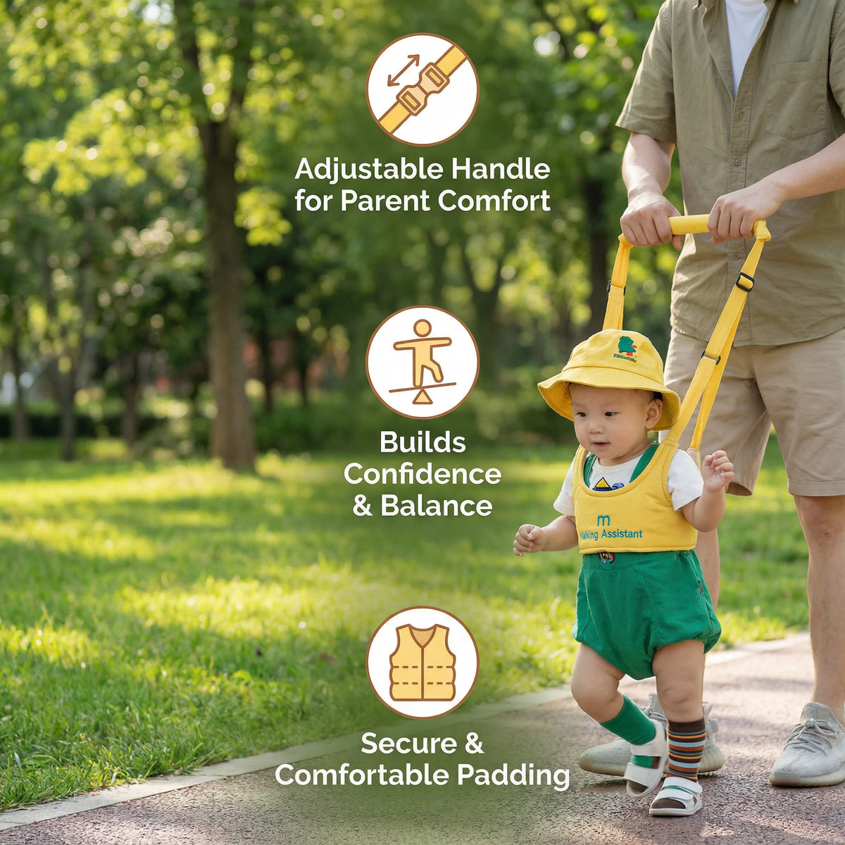 Baby Walking Harness Adjustable Chest Support Control Strap