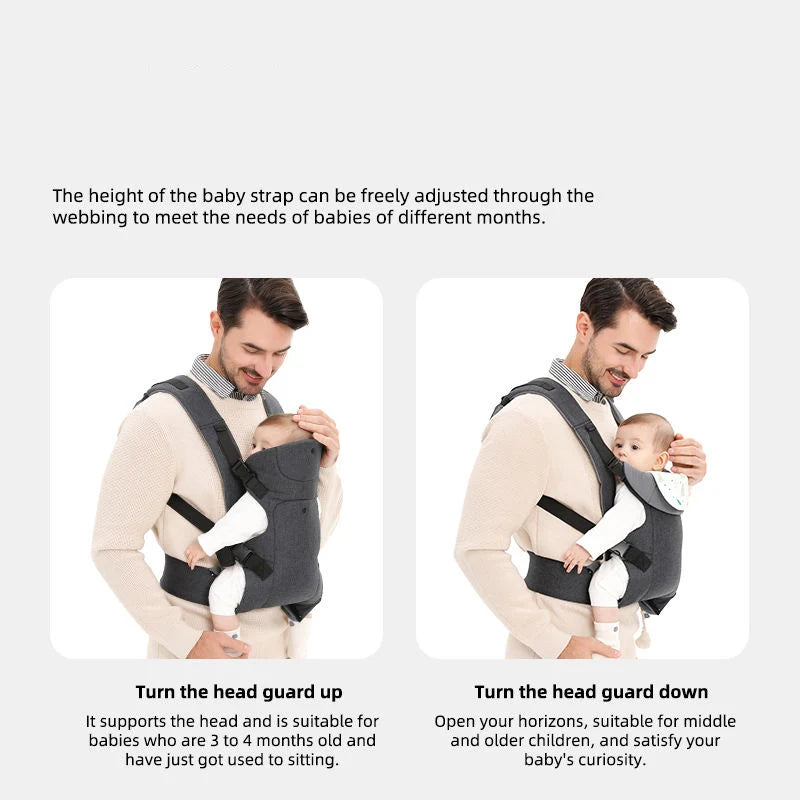 Baby Wrap Carrier M-Position Leg Support & Multi-Position Carry