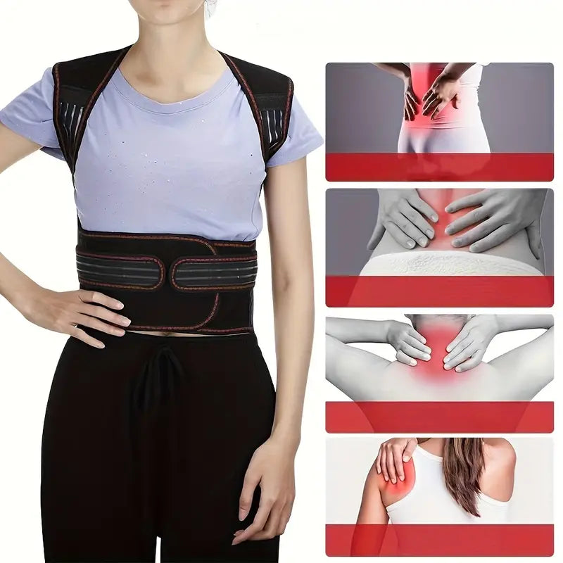 Back Brace Magnetic Infrared Warmth Adjustable Lumbar Support