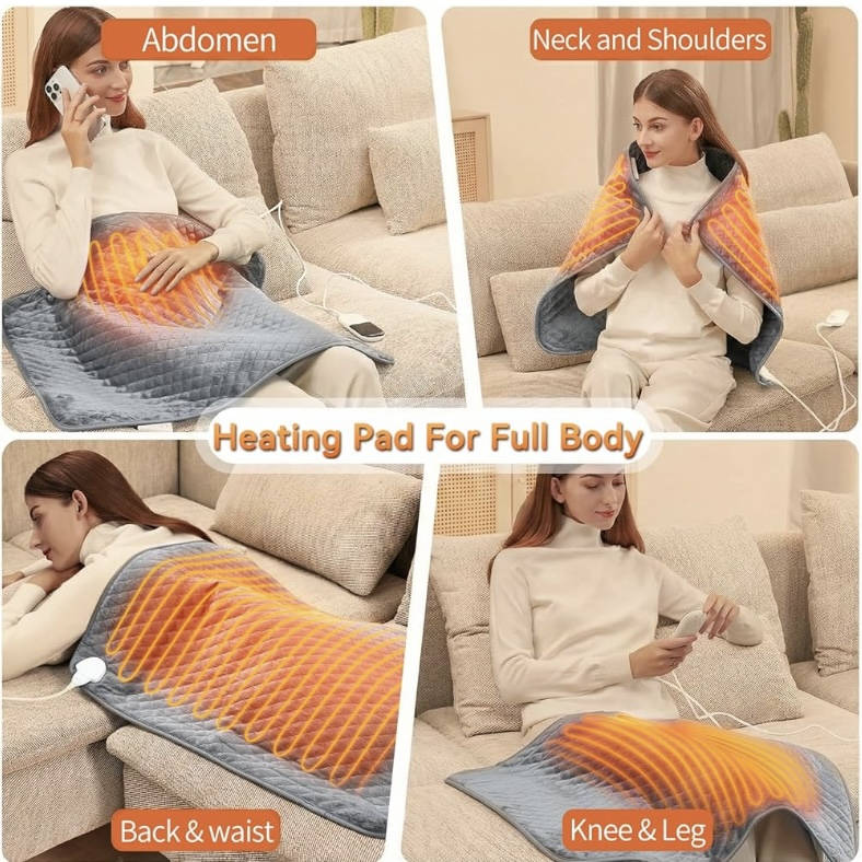 Back Heating Pad King-Size Adjustable Heat & Auto-Off