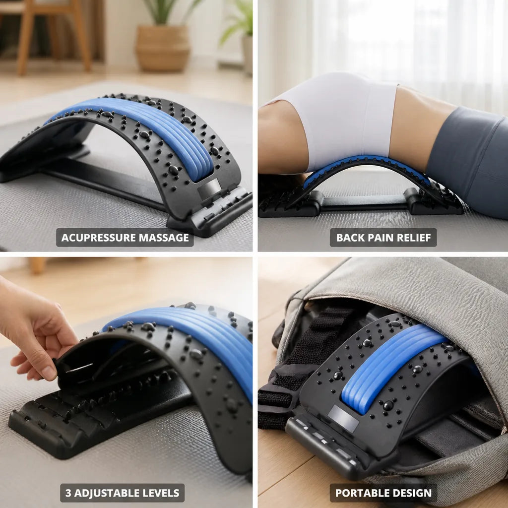 Back Stretcher Adjustable 3-Level Acupressure Massage