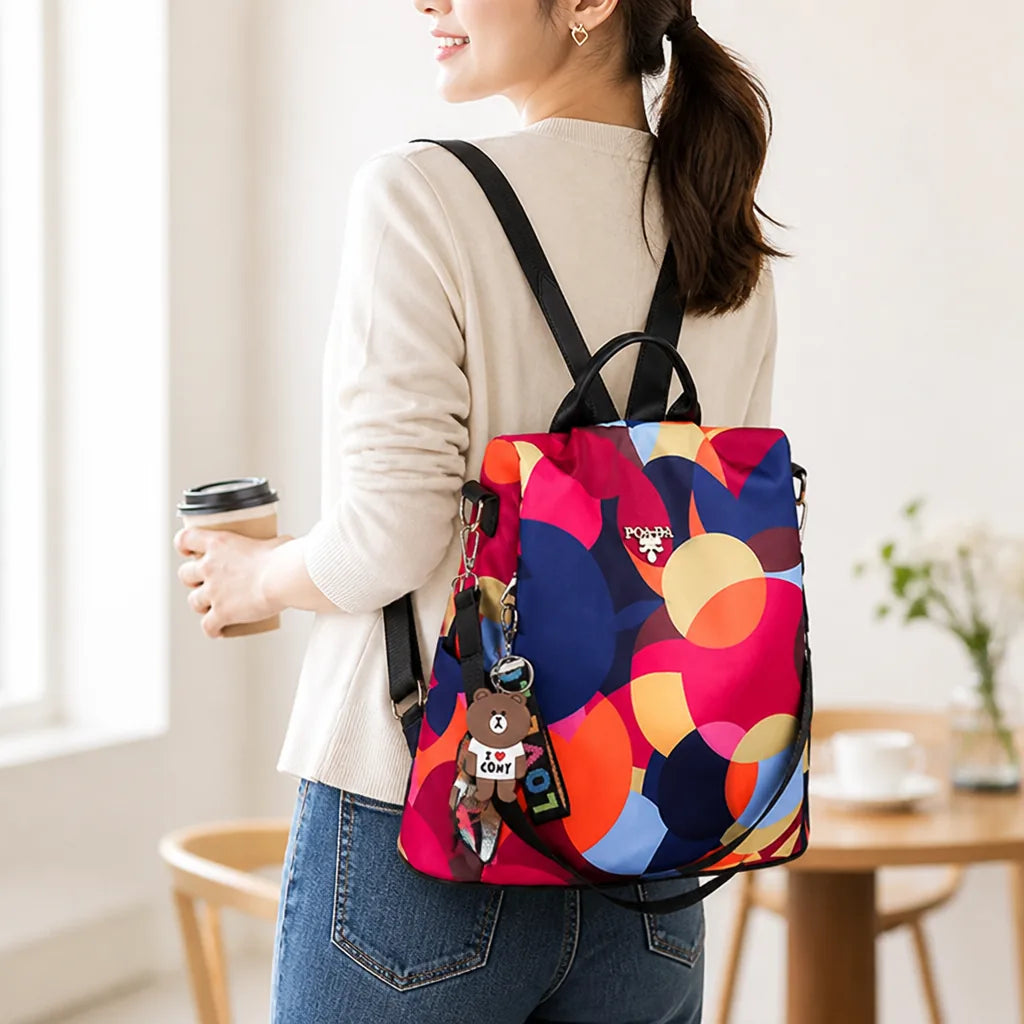 Backpack Anti-Theft Back-Opening Waterproof Oxford