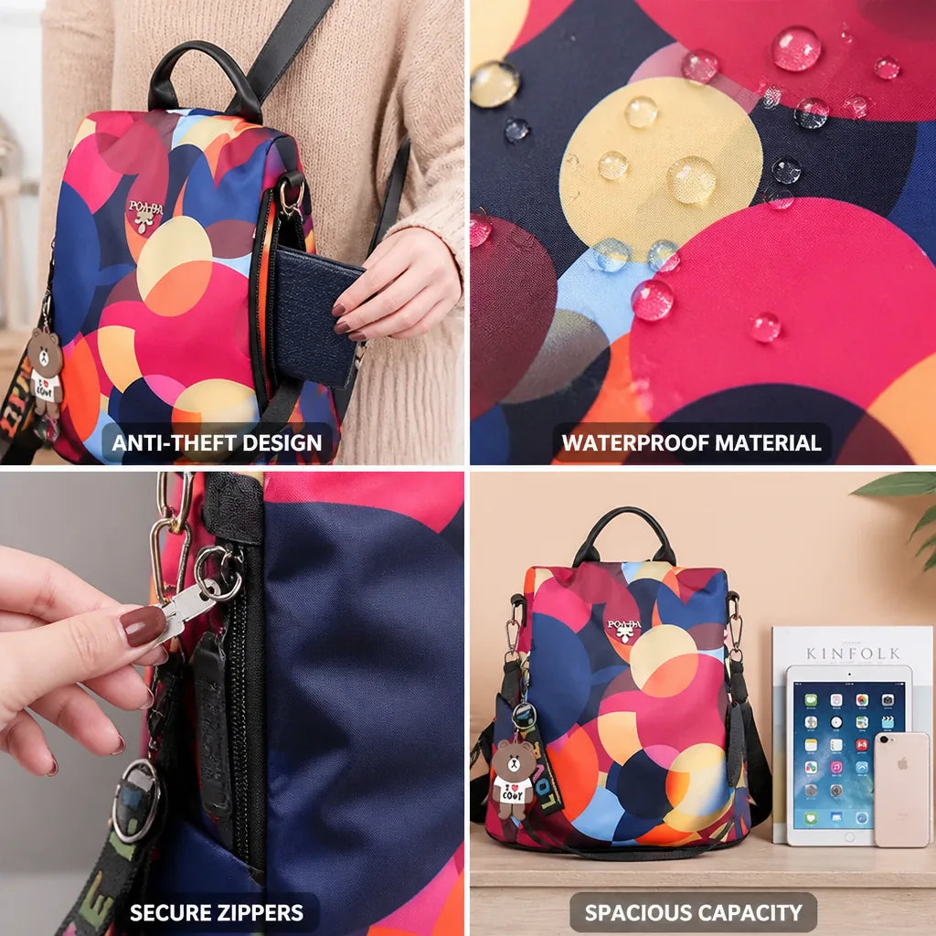 Backpack Anti-Theft Back-Opening Waterproof Oxford