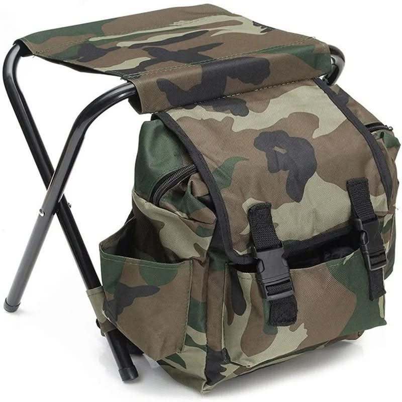 Backpack Chair with Insulated Cooler & Foldable Seat