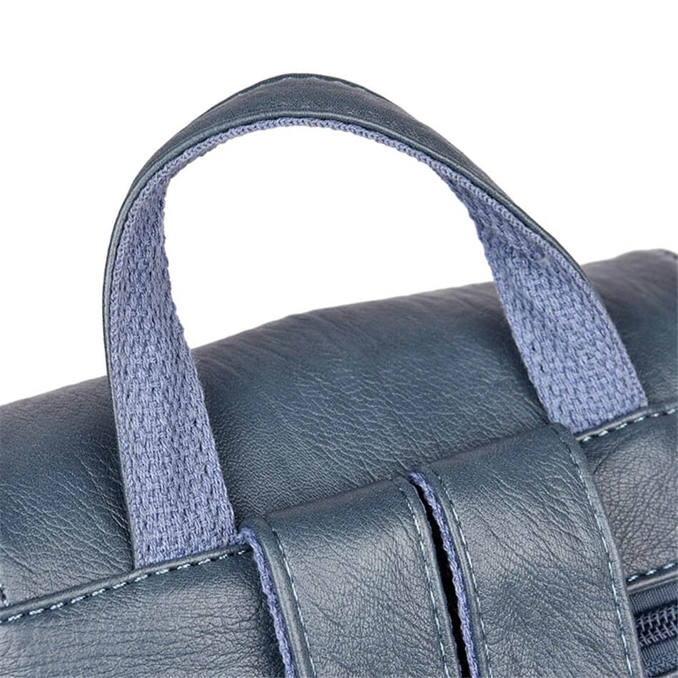 Backpack Cowhide Leather Multiple Compartments & Secure Closure