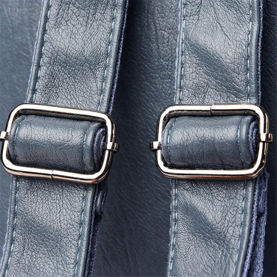 Backpack Cowhide Leather Multiple Compartments & Secure Closure