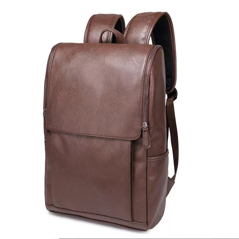 Backpack Leather Anti-Theft Multiple Compartments