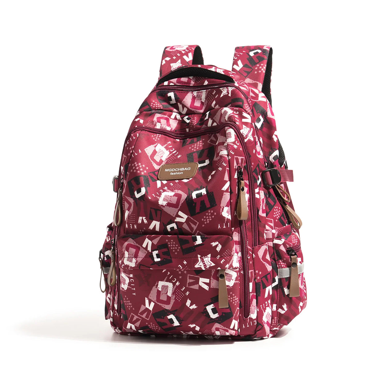 Backpack Multiple Compartments Abrasion-Resistant Padded Adjustable Straps