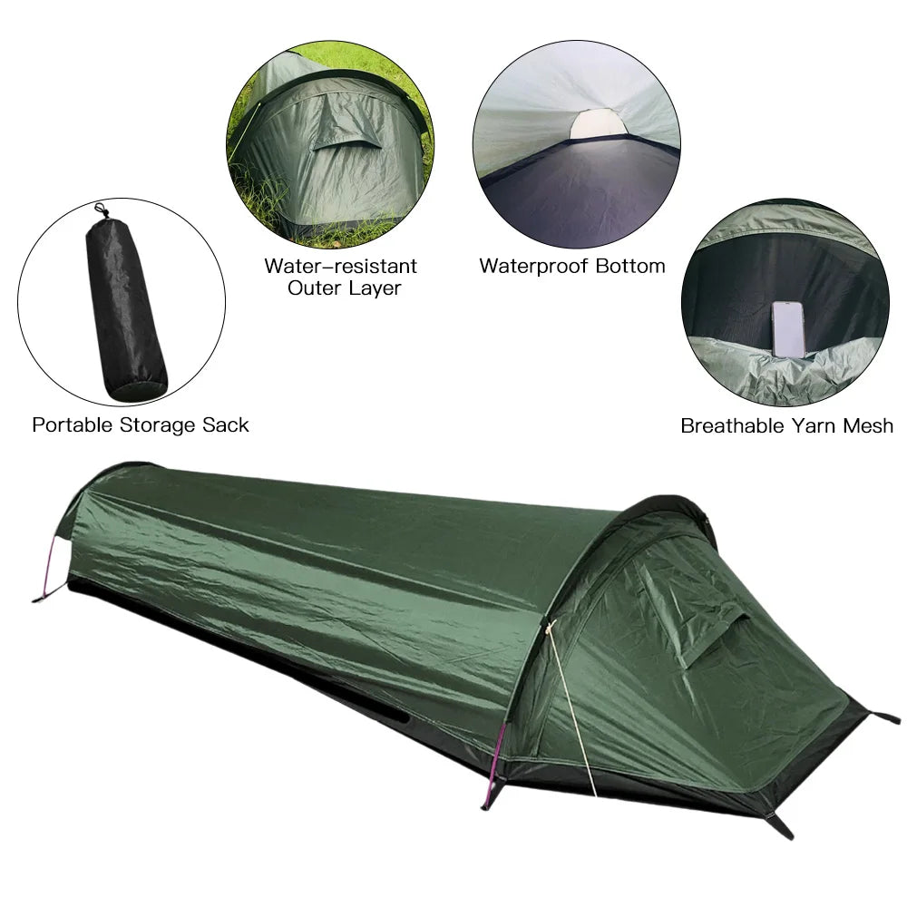 Backpacking Tent Ultralight Waterproof Floor & Breathable Mesh