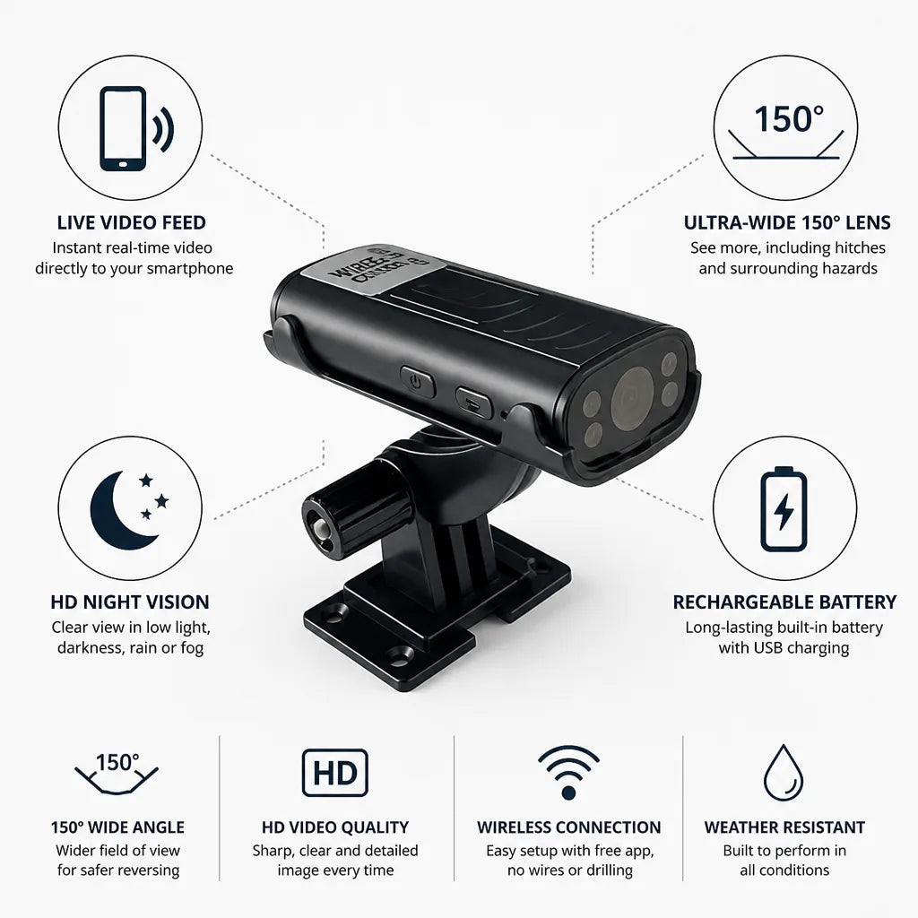 Backup Camera Wireless 150° HD Night Vision