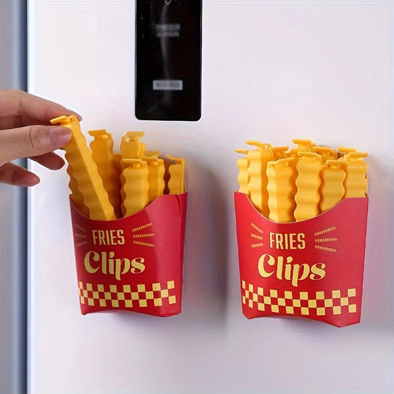 Bag Clips Magnetic Holder French Fry Design