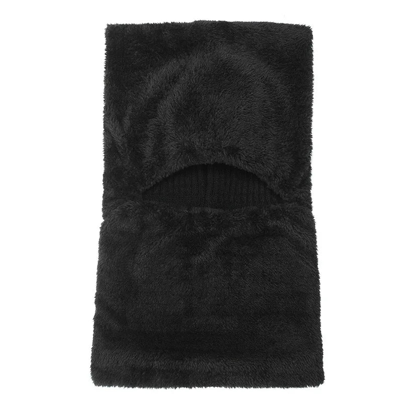 Balaclava Beanie Visor Brim Plush Lined Cold Weather Coverage