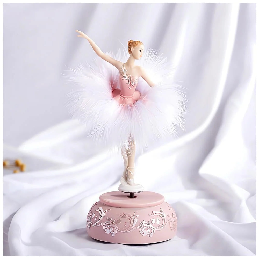 Ballerina Music Box Rotating Manual Wind-Up