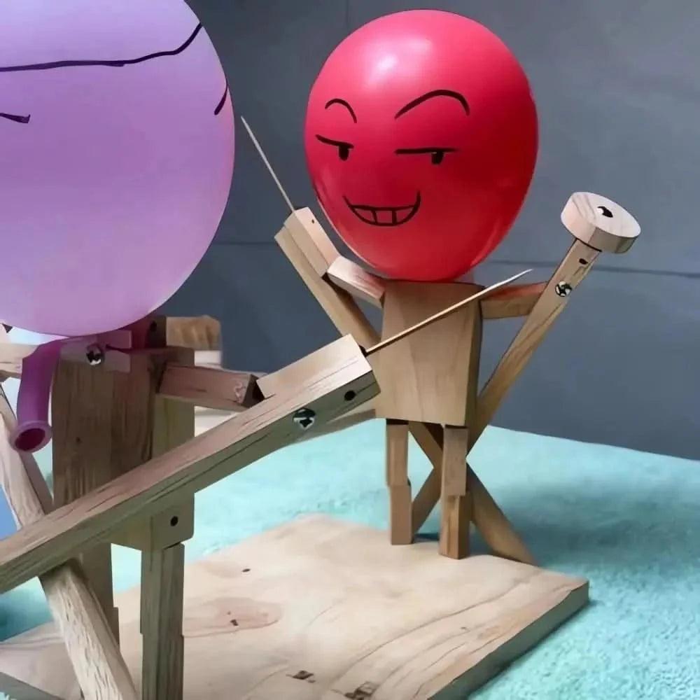 Balloon Duel Game Set Bamboo Swords & Cannons