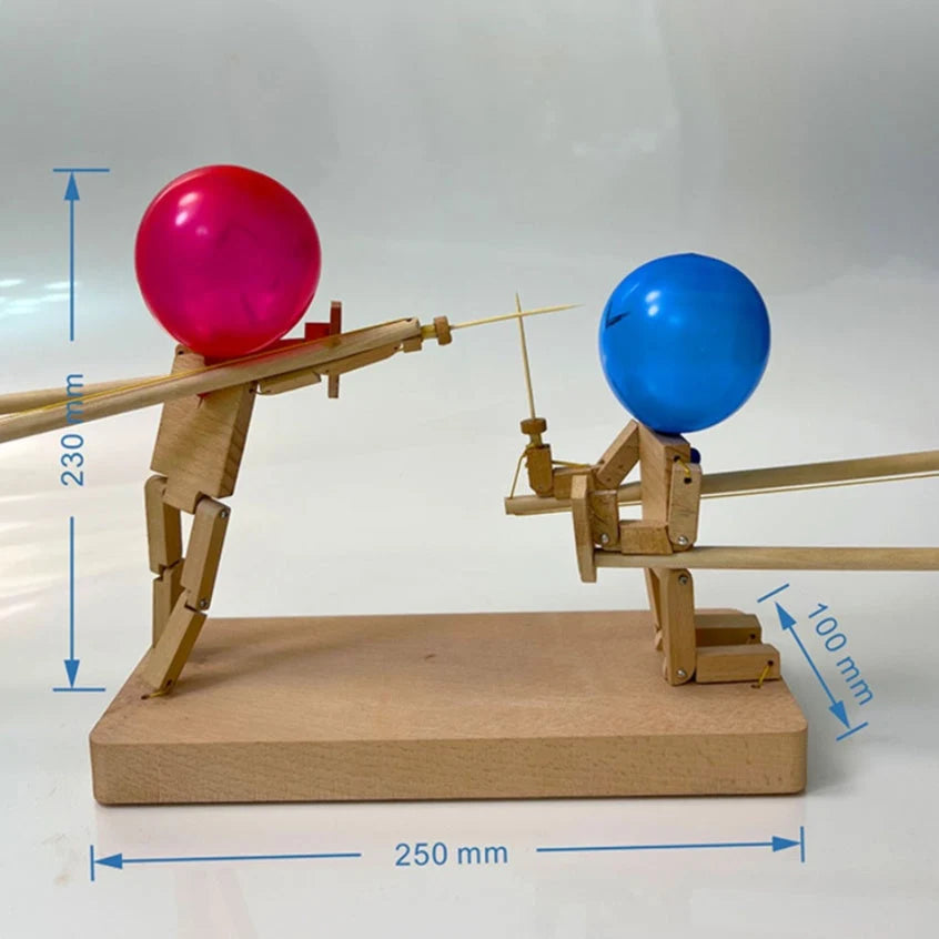 Balloon Pop Game Two-Player Hand-Sanded Bamboo