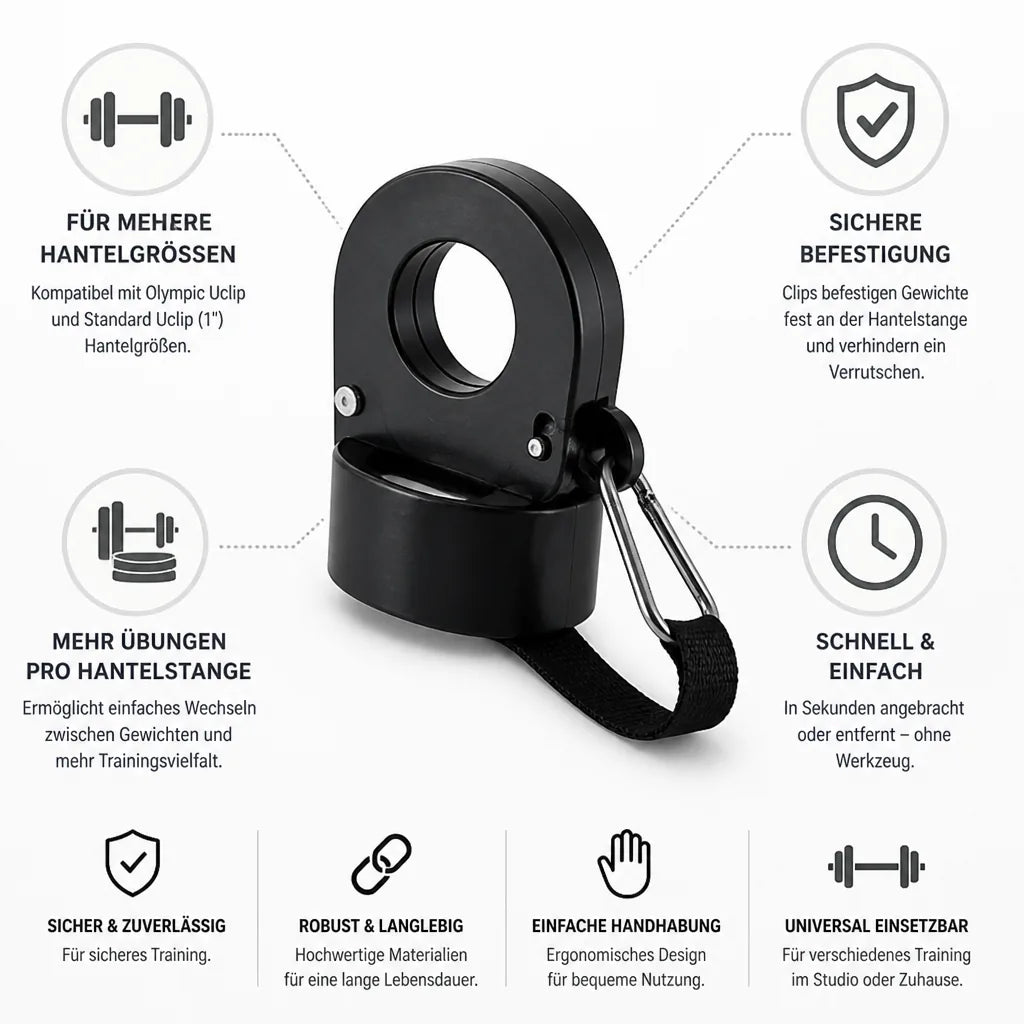 Barbell Collars Quick-Release Secure Hold Universal Fit