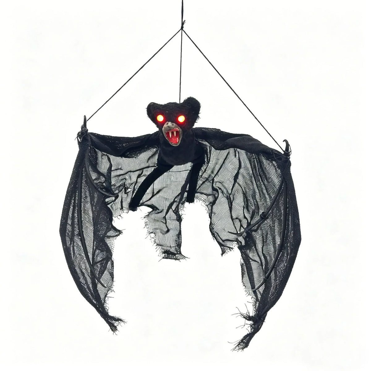 Bat Decoration Glowing Red Eyes Lightweight Easy To Hang