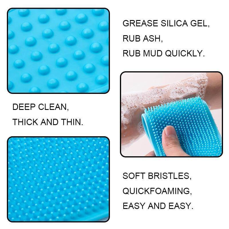 Bath Body Brush Double-Sided Silicone Cleansing & Massage