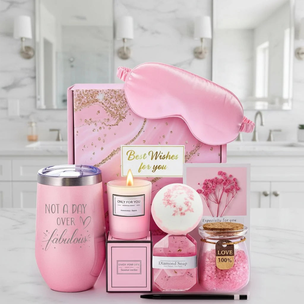 Bath Gift Set Aromatherapy Metal Gift Basket