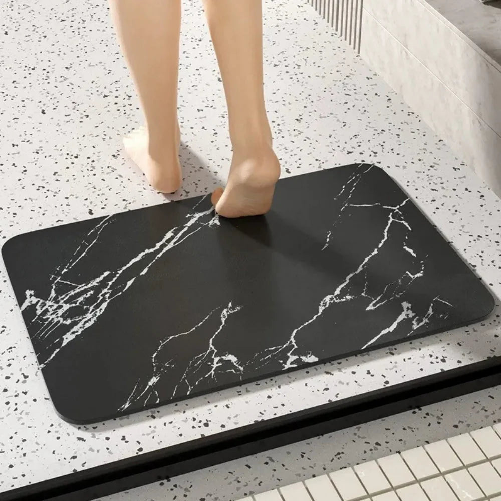 Bath Mat Diatomaceous Stone Quick-Dry Non-Slip Base