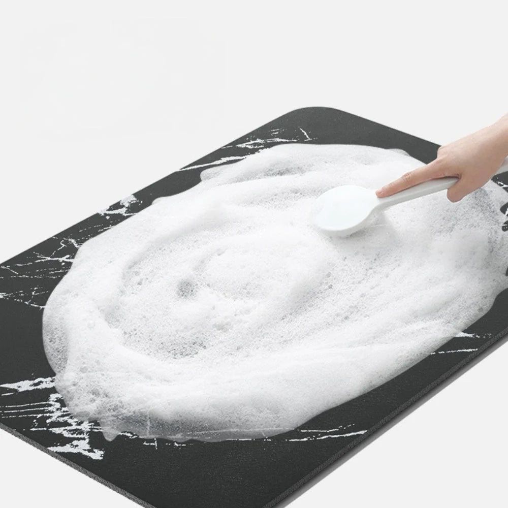 Bath Mat Diatomaceous Stone Quick-Dry Non-Slip Base