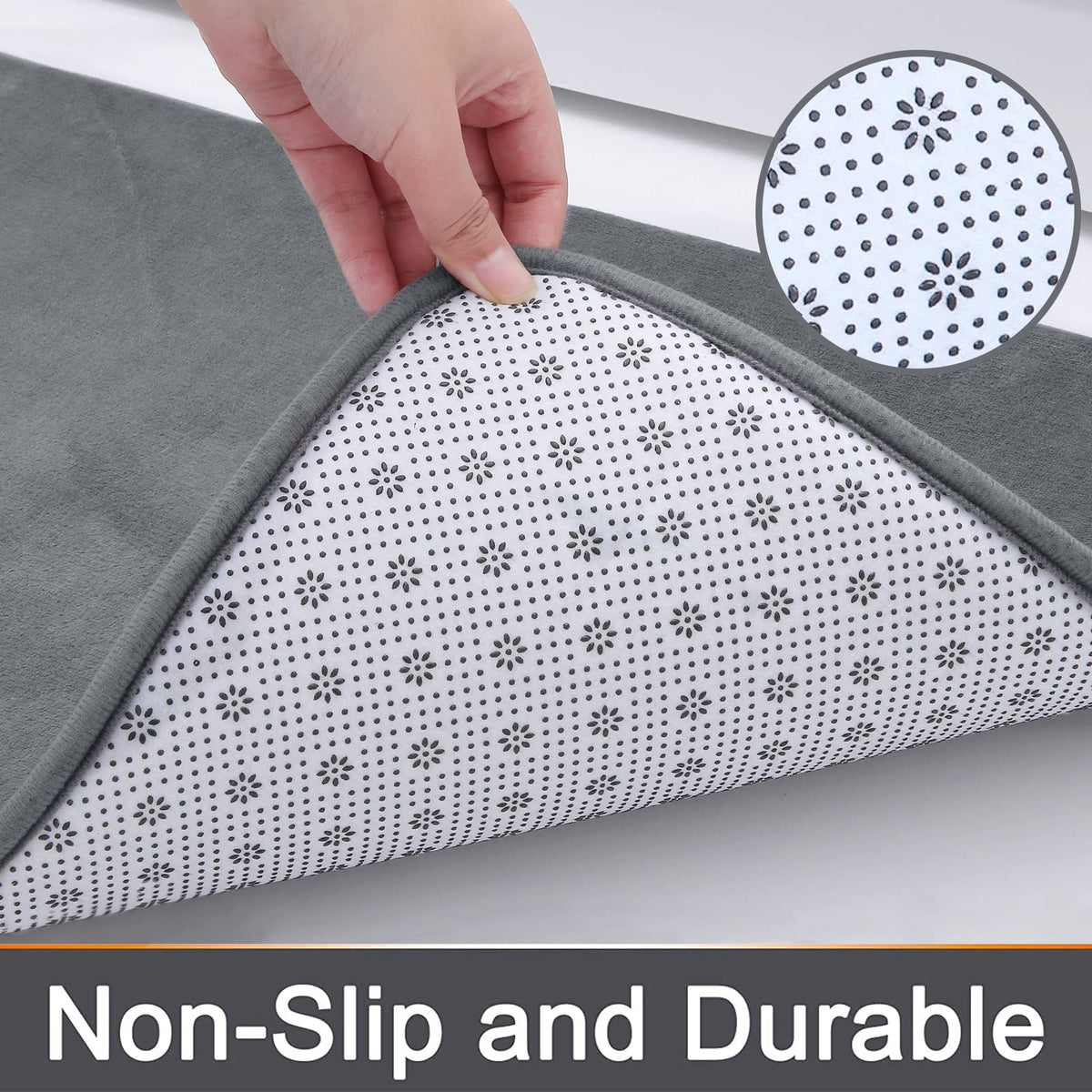 Bath Mat Memory Foam Quick-Absorbent Non-Slip Backing