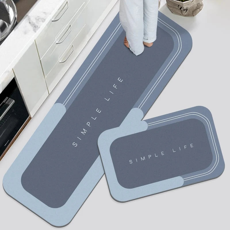 Bath Mat Microfiber Absorbent Non-Slip Backing