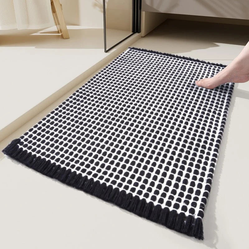 Bath Mat Microfiber Absorbent Non-Slip Backing