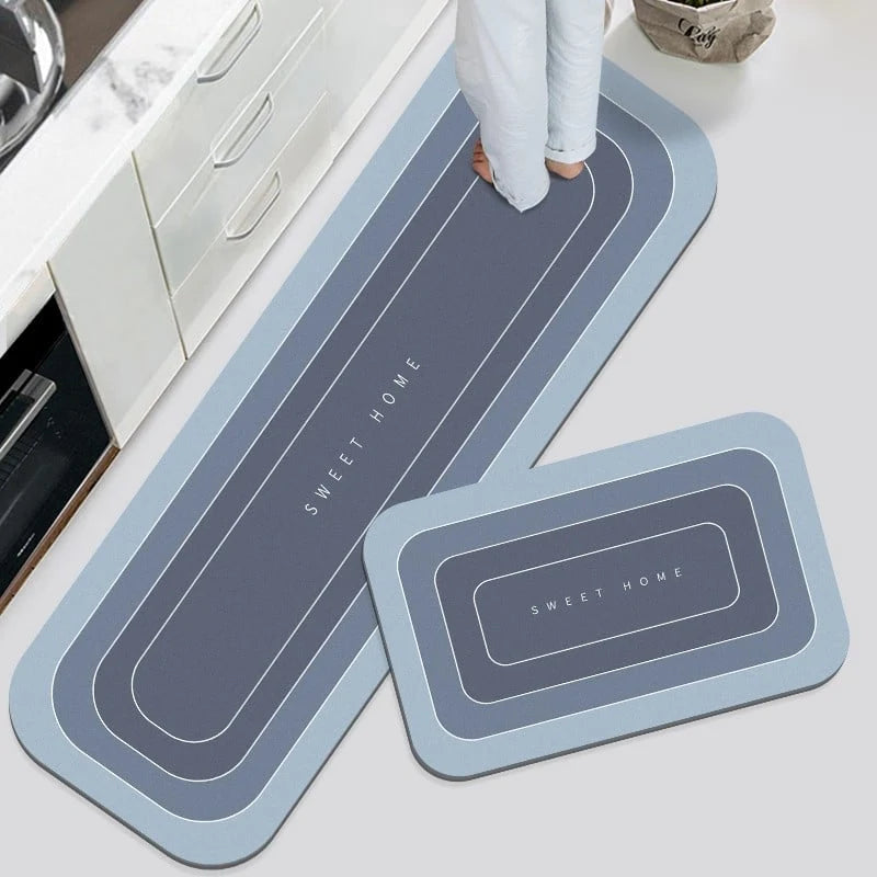 Bath Mat Microfiber Absorbent Non-Slip Backing