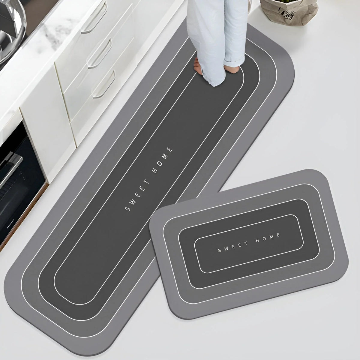 Bath Mat Microfiber Absorbent Non-Slip Backing