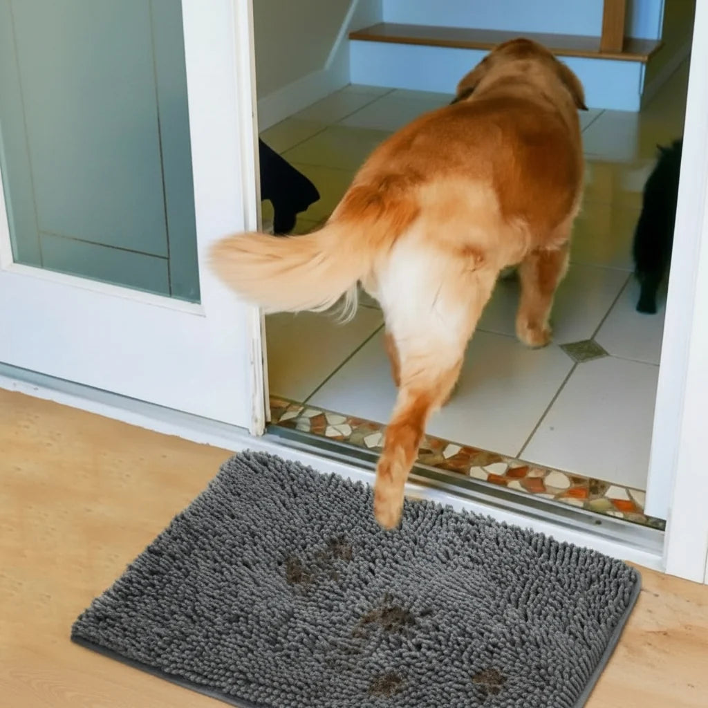 Bath Mat Microfiber Chenille Absorbent Non-Slip Machine Washable