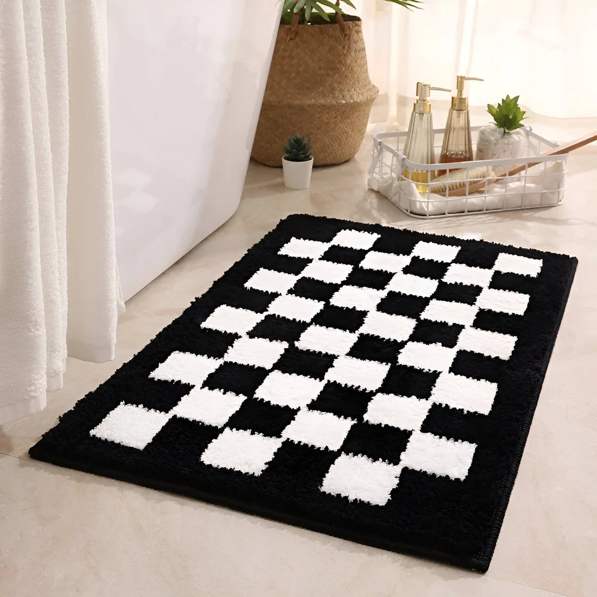 Bath Mat Microfiber Quick-Dry Machine Washable