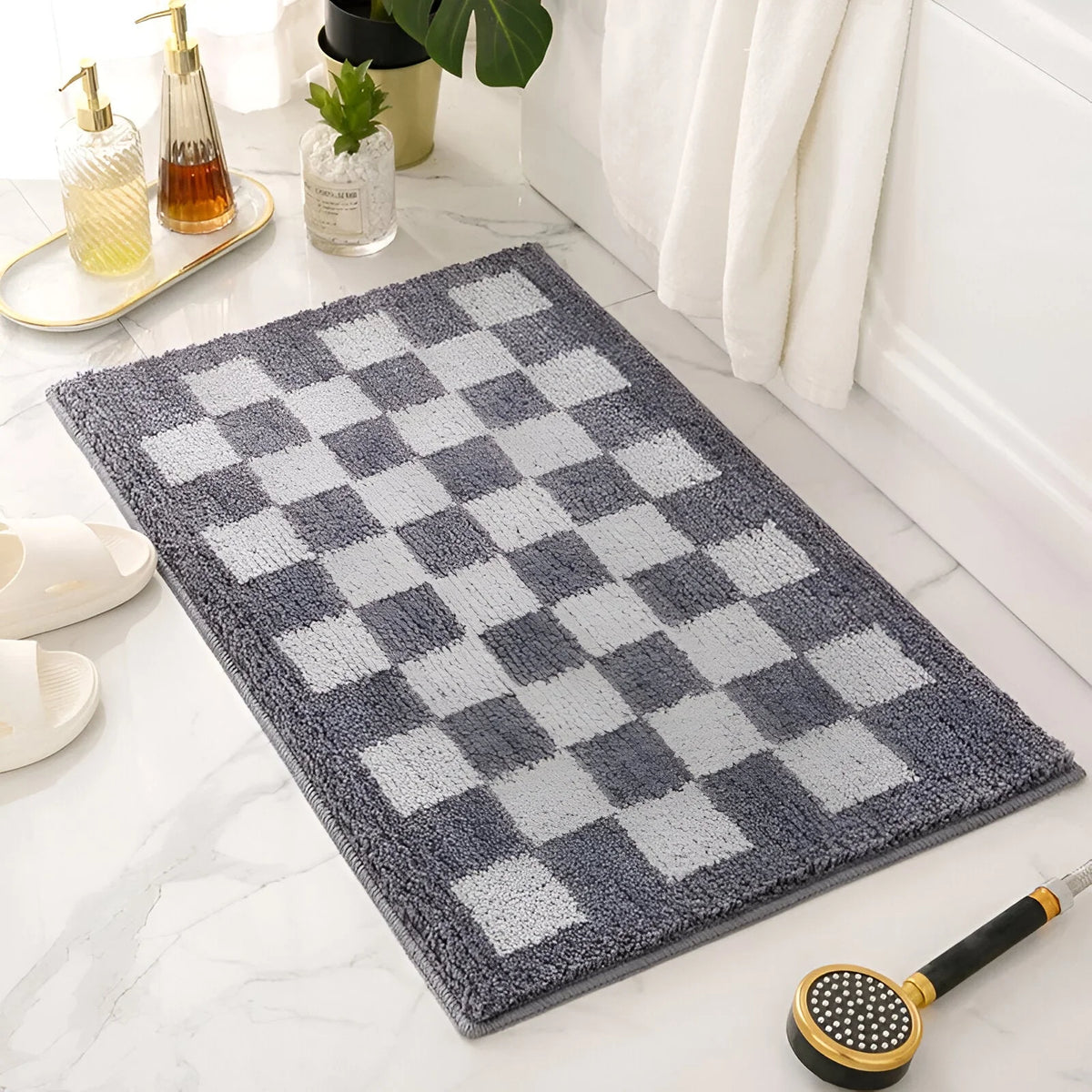 Bath Mat Microfiber Quick-Dry Machine Washable