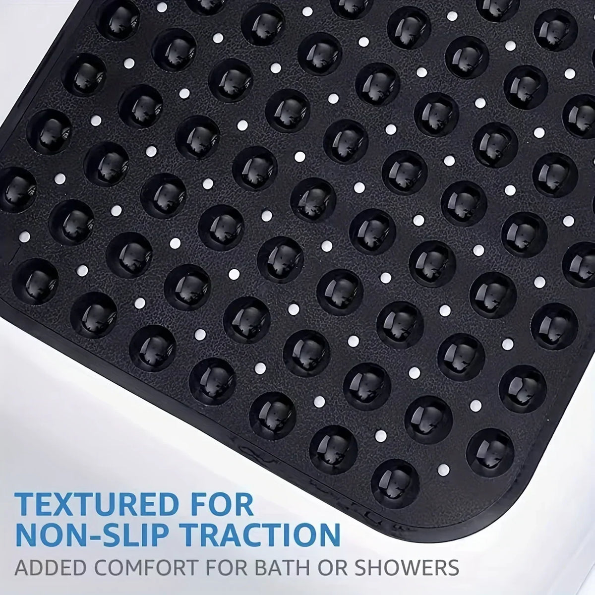 Bath Mat Non-Slip Suction Cups Extra Long