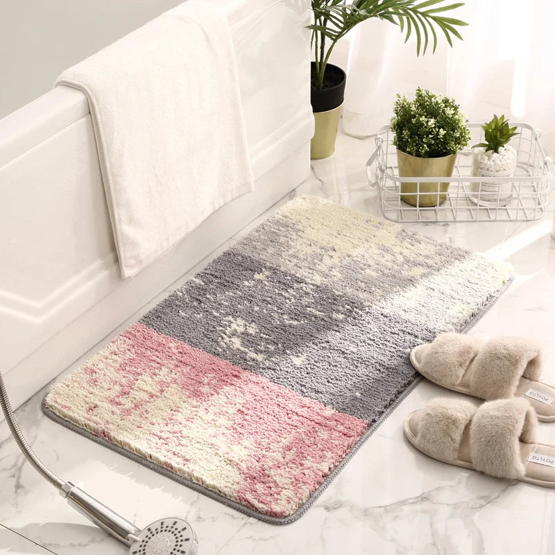 Bath Mat Plush Absorbent Non-Slip Machine-Washable
